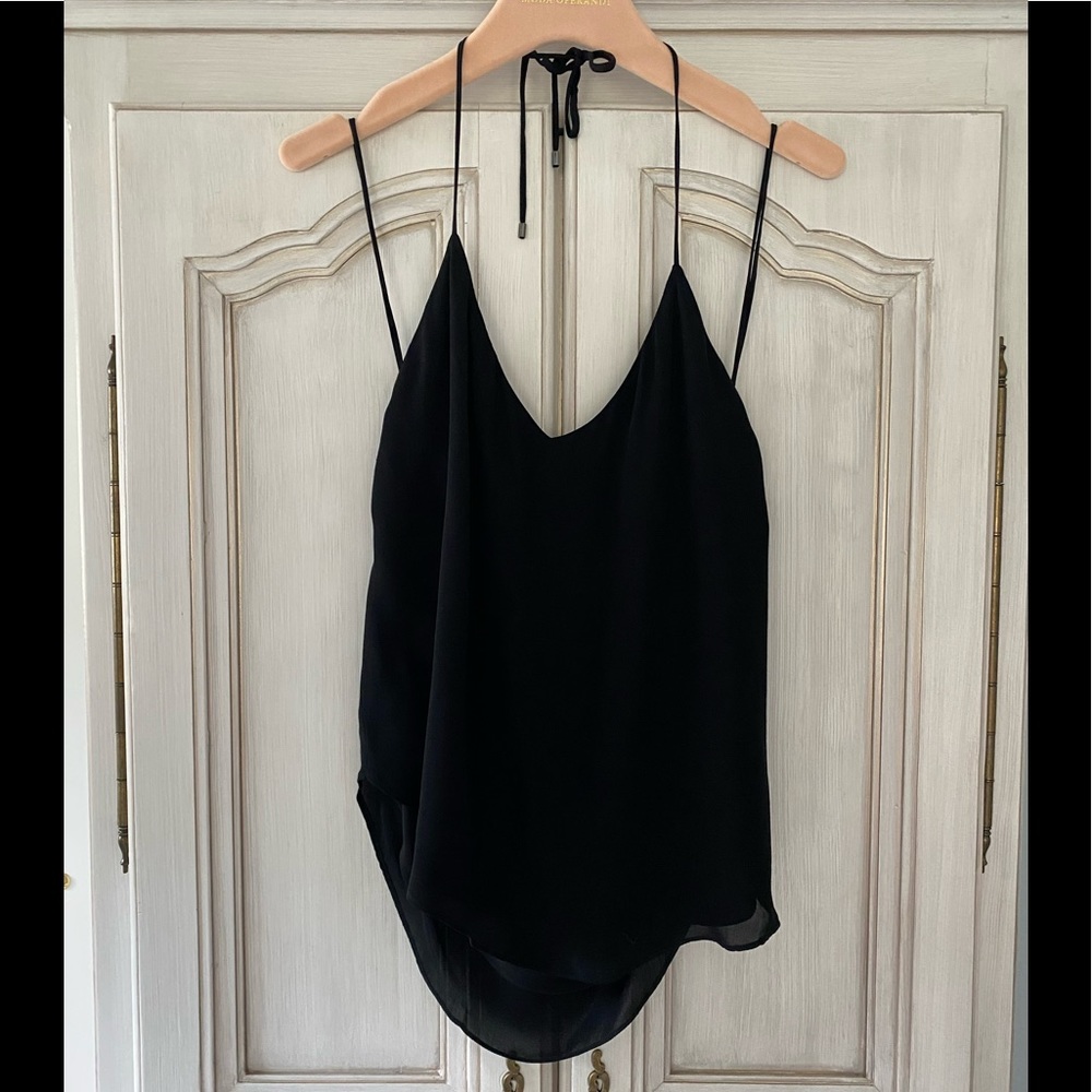 Black Haute Hippie Halter Top, XS